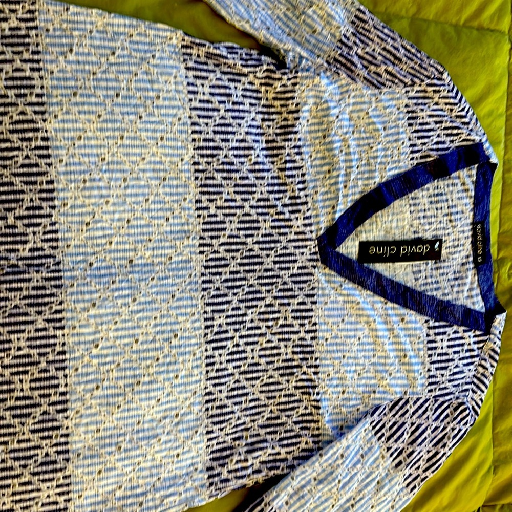 David Cline v neck blouse size XS.